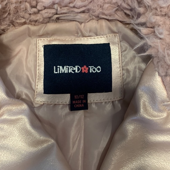 Kids short pink faux leather jacket - Picture 3 of 3